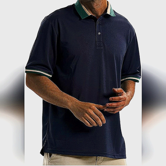 New! Lediney 2XL Men's Polo Golf Tennis Shirt. Regular Fit. Black. - Picture 8 of 9